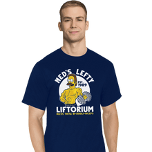 Load image into Gallery viewer, Shirts T-Shirts, Tall / Large / Navy Ned's Lefty Liftorium