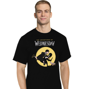 Daily_Deal_Shirts T-Shirts, Tall / Large / Black The Adventures Of Wednesday