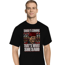 Load image into Gallery viewer, Shirts T-Shirts, Tall / Large / Black Santa's Coming