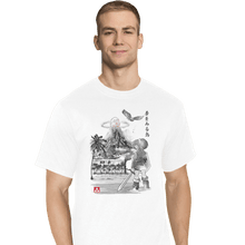 Load image into Gallery viewer, Shirts T-Shirts, Tall / Large / White Link's Awakening Sumi-e