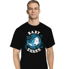 Load image into Gallery viewer, Shirts T-Shirts, Tall / Large / Black Cute Baby Shark