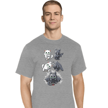 Load image into Gallery viewer, Shirts T-Shirts, Tall / Large / Sports Grey Night Fury Fusion