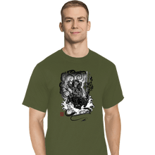 Load image into Gallery viewer, Shirts T-Shirts, Tall / Large / Military Green The Hunter And The Demon
