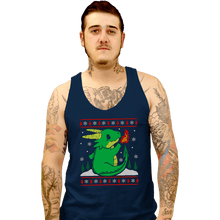 Load image into Gallery viewer, Shirts Tank Top, Unisex / Small / Navy Ugly Dragon Christmas