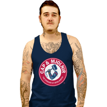 Load image into Gallery viewer, Shirts Tank Top, Unisex / Small / Navy Cap And Mjolnir