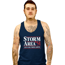 Load image into Gallery viewer, Shirts Tank Top, Unisex / Small / Navy Storm Area 51