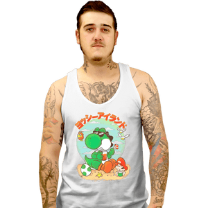 Daily_Deal_Shirts Tank Top, Unisex / Small / White Yoshi Vacation