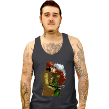 Load image into Gallery viewer, Daily_Deal_Shirts Tank Top, Unisex / Small / Dark Heather Rogue And Gambit Kiss