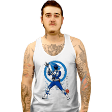 Load image into Gallery viewer, Shirts Tank Top, Unisex / Small / White Blue Ranger Sumi-e
