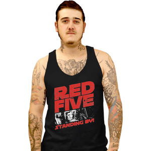 Shirts Tank Top, Unisex / Small / Black Red 5 Standing By