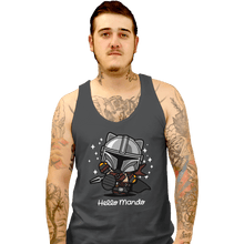 Load image into Gallery viewer, Shirts Tank Top, Unisex / Small / Charcoal Hello Mando