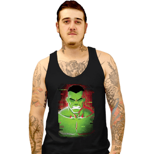 Shirts Tank Top, Unisex / Small / Black Glitch Hulk