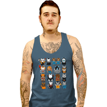 Load image into Gallery viewer, Secret_Shirts Tank Top, Unisex / Small / Indigo Blue Horror Kitties