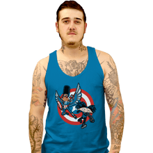 Load image into Gallery viewer, Daily_Deal_Shirts Tank Top, Unisex / Small / Sapphire Captain Tallhair And Football Soldier