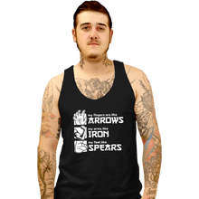 Load image into Gallery viewer, Daily_Deal_Shirts Tank Top, Unisex / Small / Black Arrows Iron And Spears