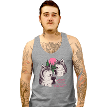 Load image into Gallery viewer, Daily_Deal_Shirts Tank Top, Unisex / Small / Sports Grey Two Wolves On Their Phones