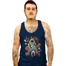Load image into Gallery viewer, Shirts Tank Top, Unisex / Small / Navy Wonderland Girl
