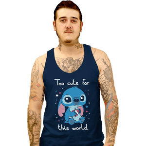 Shirts Tank Top, Unisex / Small / Navy Too Cute For This World
