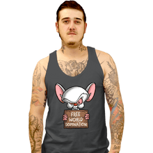 Load image into Gallery viewer, Daily_Deal_Shirts Tank Top, Unisex / Small / Charcoal Free World Domination