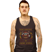 Load image into Gallery viewer, Daily_Deal_Shirts Tank Top, Unisex / Small / Black Merry Christmas Filthy Animal