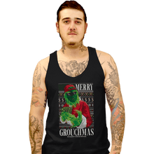Load image into Gallery viewer, Shirts Tank Top, Unisex / Small / Black Mr Grouchy x CoDdesigns Grouchmas Ugly Sweater