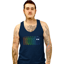 Load image into Gallery viewer, Secret_Shirts Tank Top, Unisex / Small / Navy Tardis Trail
