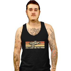 Daily_Deal_Shirts Tank Top, Unisex / Small / Black Vintage Leaf