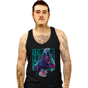 Daily_Deal_Shirts Tank Top, Unisex / Small / Black Neon Waxing Moon