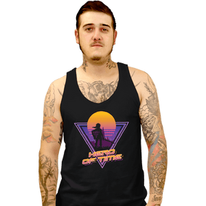 Daily_Deal_Shirts Tank Top, Unisex / Small / Black Neon Hero Of Time