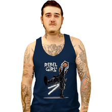 Load image into Gallery viewer, Secret_Shirts Tank Top, Unisex / Small / Navy Rebel Girl