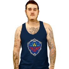 Load image into Gallery viewer, Secret_Shirts Tank Top, Unisex / Small / Navy Shield Spray