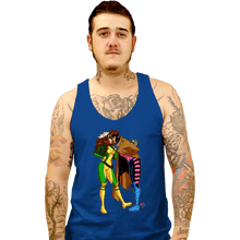 Load image into Gallery viewer, Daily_Deal_Shirts Tank Top, Unisex / Small / Royal Blue Rogue And Gambit Love