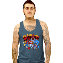 Load image into Gallery viewer, Secret_Shirts Tank Top, Unisex / Small / Indigo Blue 90's Super Friends