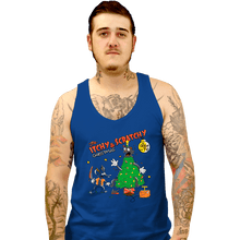 Load image into Gallery viewer, Daily_Deal_Shirts Tank Top, Unisex / Small / Royal Blue Itchy & Scratchy Christmas