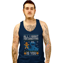 Load image into Gallery viewer, Secret_Shirts Tank Top, Unisex / Small / Navy Cookie Christmas