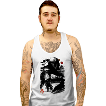Load image into Gallery viewer, Daily_Deal_Shirts Tank Top, Unisex / Small / White The Bounty Hunter In The desert Sumi-e
