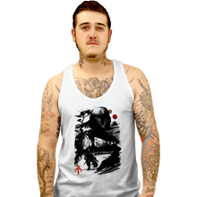 Load image into Gallery viewer, Daily_Deal_Shirts Tank Top, Unisex / Small / White The Bounty Hunter In The desert Sumi-e