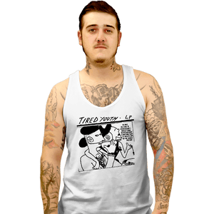 Shirts Tank Top, Unisex / Small / White Tired Youth