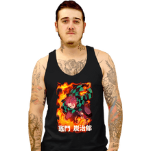 Load image into Gallery viewer, Shirts Tank Top, Unisex / Small / Black Slayer Tanjiro
