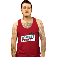 Load image into Gallery viewer, Shirts Tank Top, Unisex / Small / Red Where's Perry?