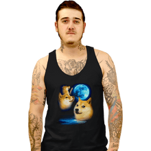 Load image into Gallery viewer, Shirts Tank Top, Unisex / Small / Black Three Doge Moon
