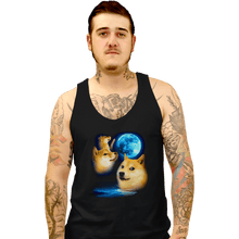 Load image into Gallery viewer, Shirts Tank Top, Unisex / Small / Black Three Doge Moon