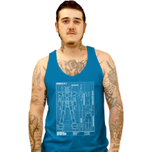 Load image into Gallery viewer, Shirts Tank Top, Unisex / Small / Sapphire RX-78-2 Blueprint