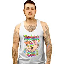 Load image into Gallery viewer, Shirts Tank Top, Unisex / Small / White Faux Paw the Techno Cat