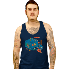 Load image into Gallery viewer, Daily_Deal_Shirts Tank Top, Unisex / Small / Navy Gamecube Remix