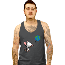Load image into Gallery viewer, Daily_Deal_Shirts Tank Top, Unisex / Small / Charcoal Mouse With World