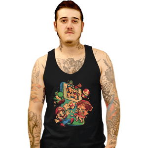 Daily_Deal_Shirts Tank Top, Unisex / Small / Black Plumber Game