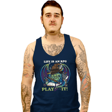 Load image into Gallery viewer, Shirts Tank Top, Unisex / Small / Navy Life Is An RPG
