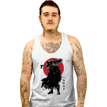Load image into Gallery viewer, Daily_Deal_Shirts Tank Top, Unisex / Small / White Black Swordsman Sumi-e