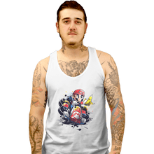 Load image into Gallery viewer, Shirts Tank Top, Unisex / Small / White Go Kart Watercolor